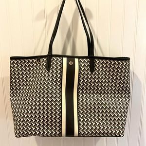 Tory Burch Black and White tote